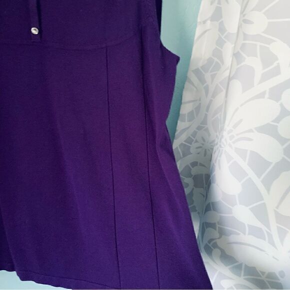 Lane Bryant Purple & White Collared Knit Sweater Size 18/20W - Picture 4 of 11